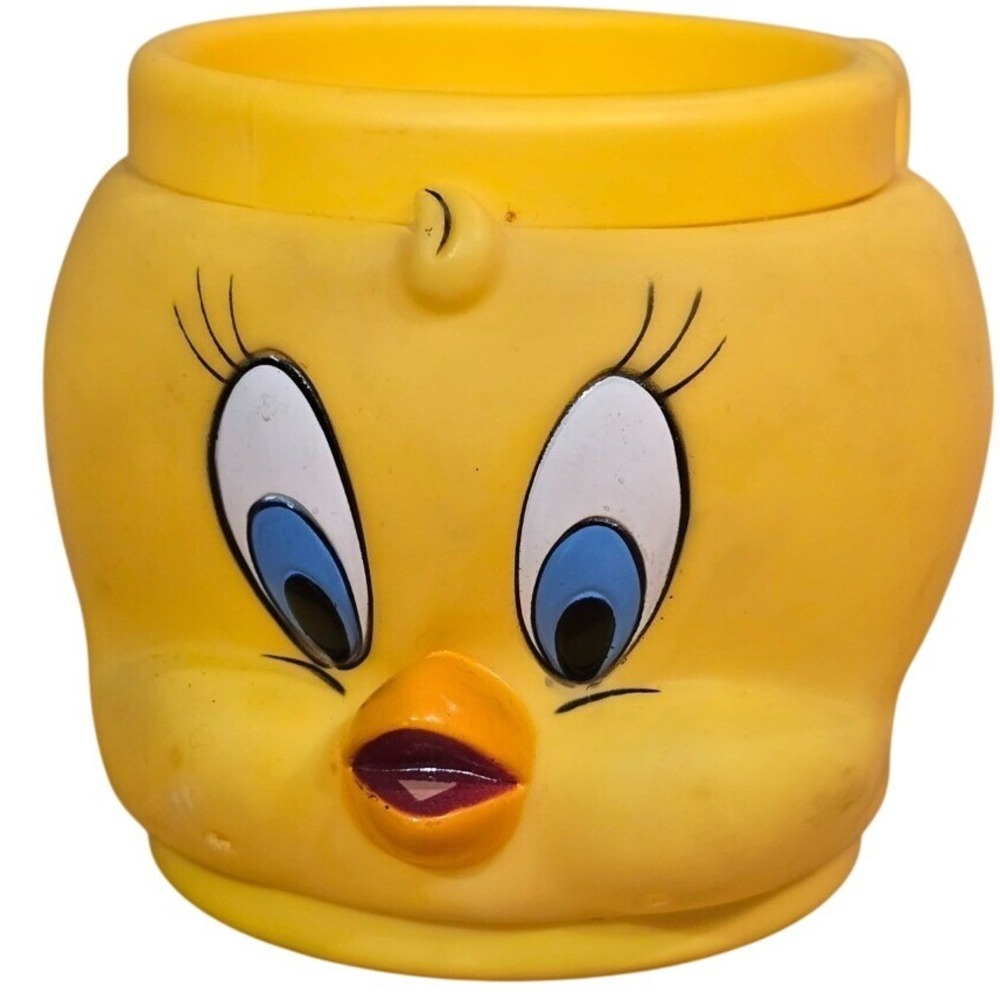 Vintage Tweety Bird‎ 3D Collector Plastic Mug Cup Looney Tunes Warner Bros